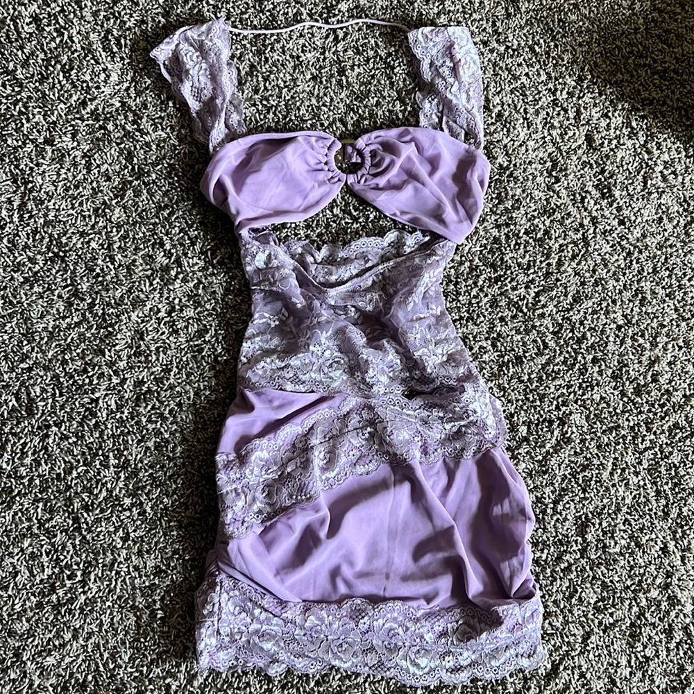 Outcast purple dress with silver hardware - never worn- NEW!